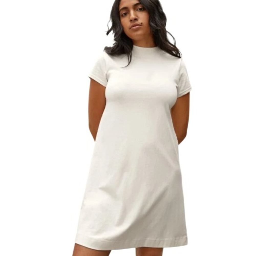 Everlane The Weekend Swing Dress In Ivory Sz XL